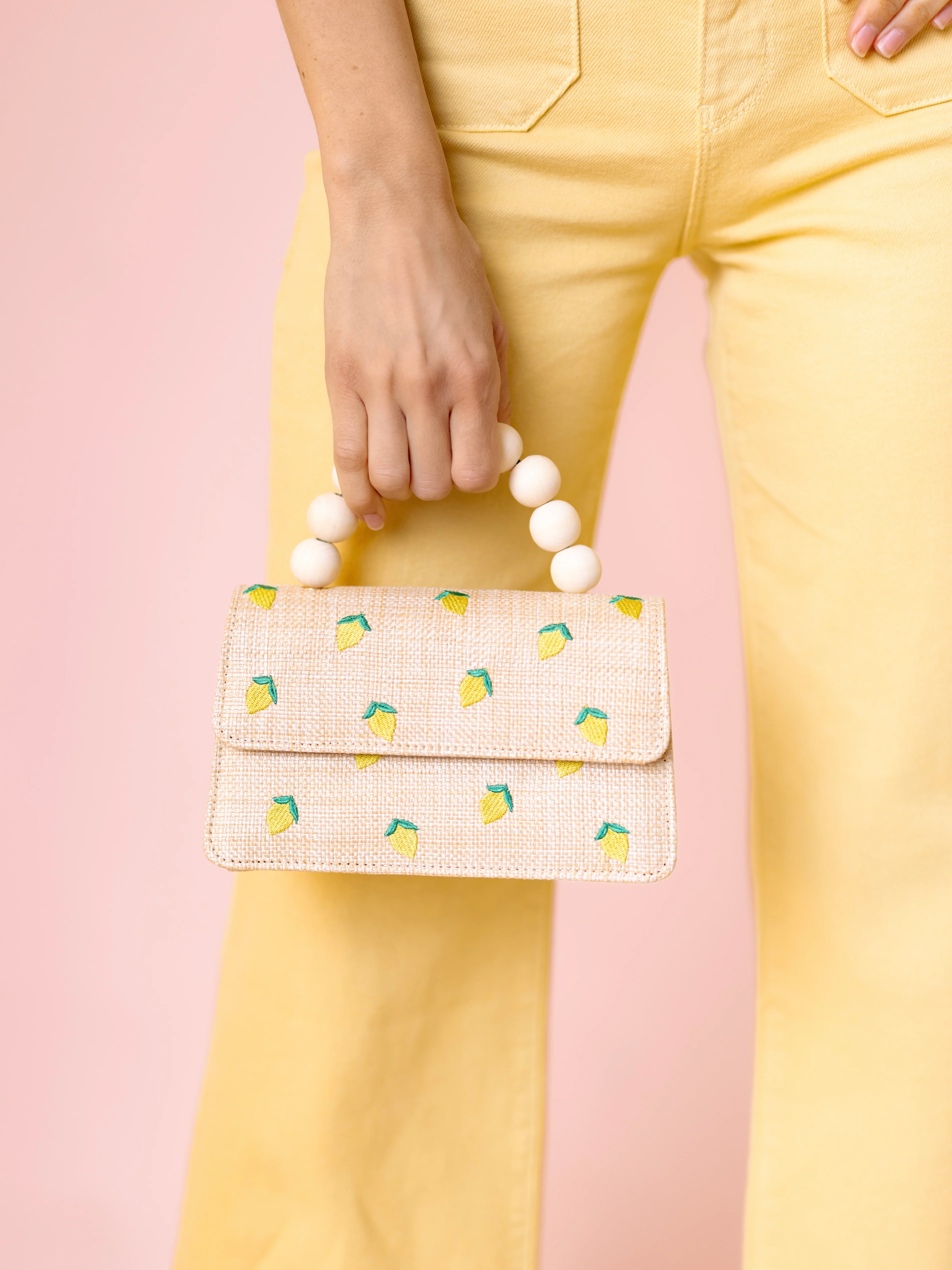 Lemon Embroidered Mini Bag
