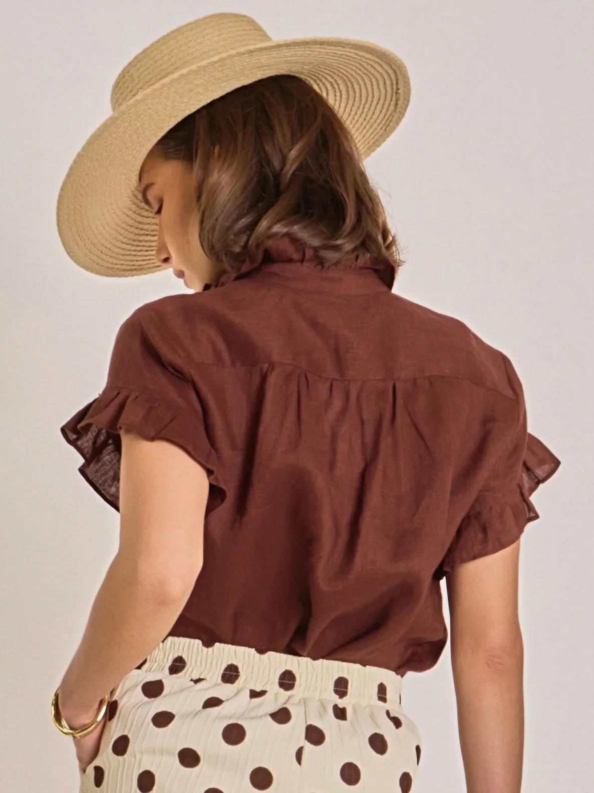 Linen Ruffle Shirt - Image 3