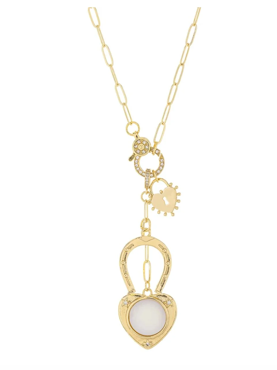 Lock & Pendant Necklace