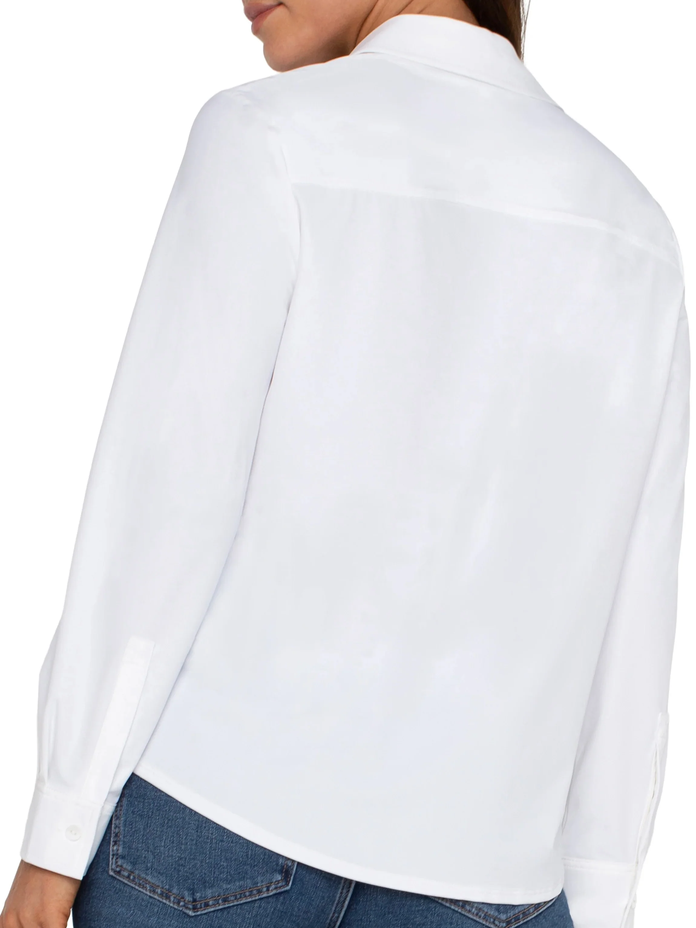 Liverpool Long Sleeve Button Front Knit Shirt - Image 3