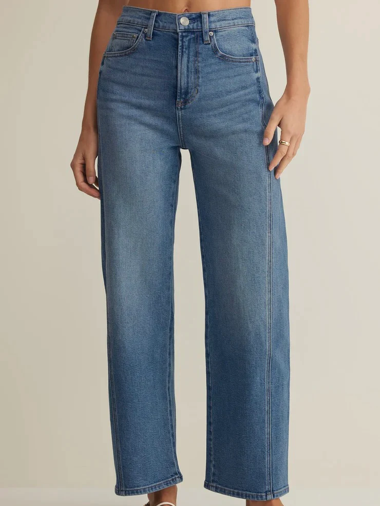 Z Supply : Luna High Rise Bowed Crop