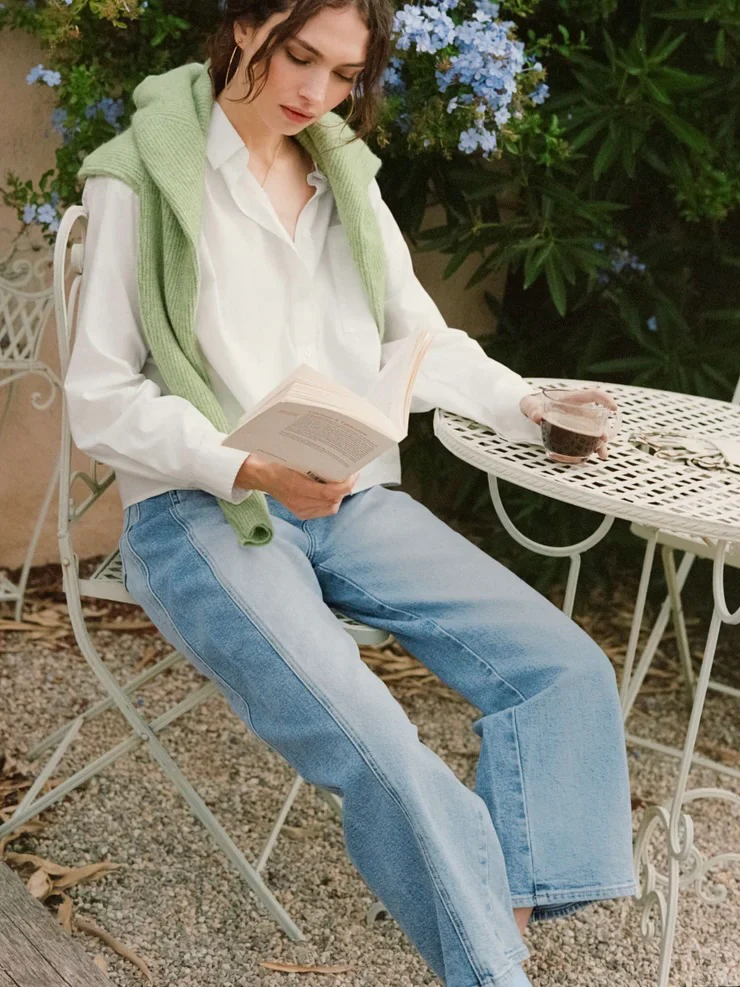 Z Supply : Luna High Rise Crop Bowed Denim - Image 2