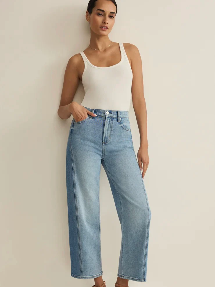 Z Supply : Luna High Rise Crop Bowed Denim - Image 3