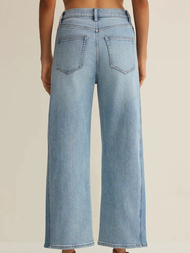 Z Supply : Luna High Rise Crop Bowed Denim - Image 4