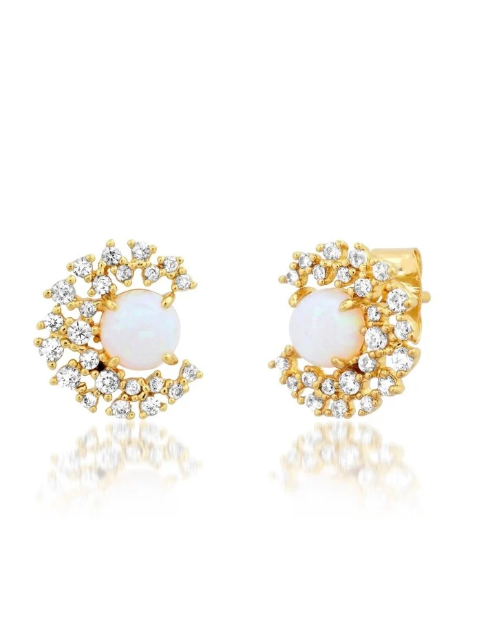 Tai Pave CZ Crescent Opal