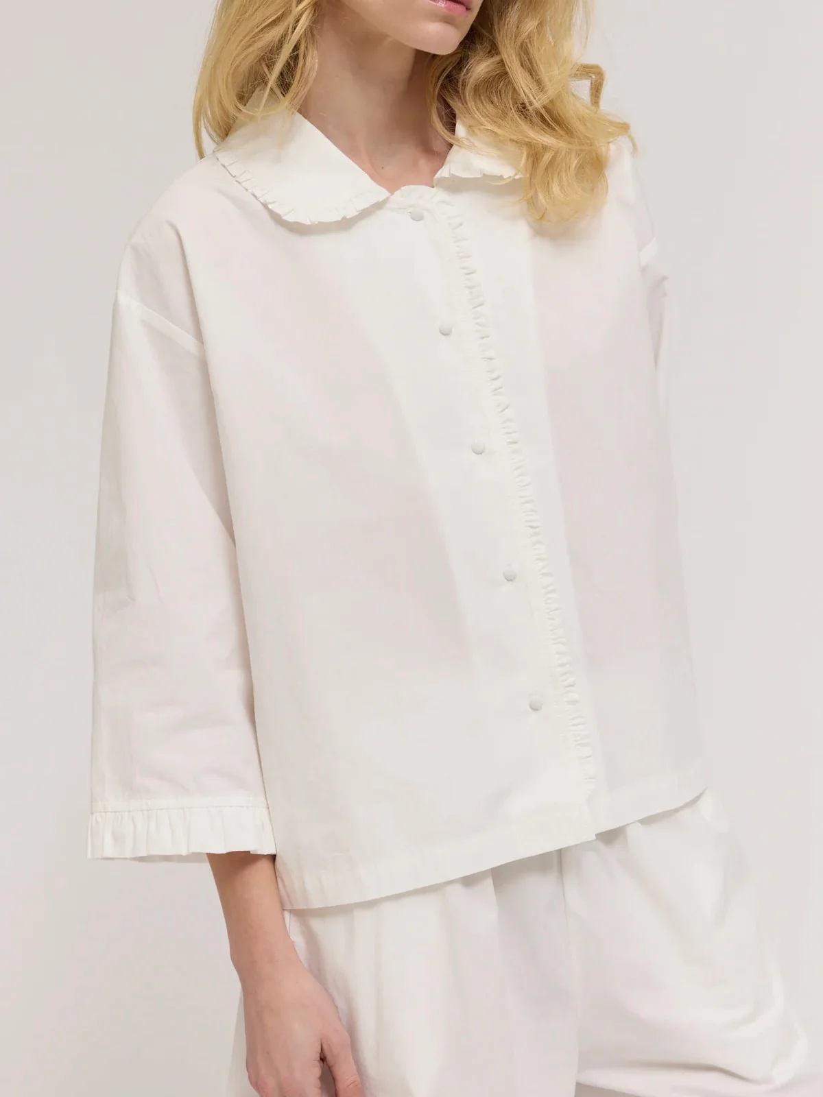Pleat Ruffle Sleeve Shirt - Image 2