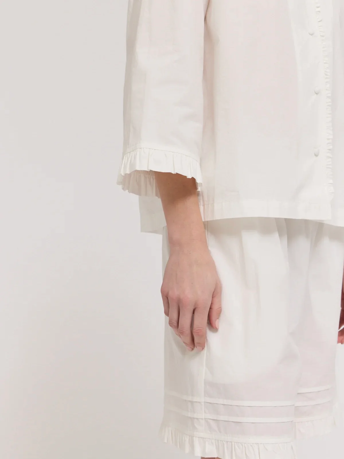 Pleat Ruffle Sleeve Shirt - Image 3