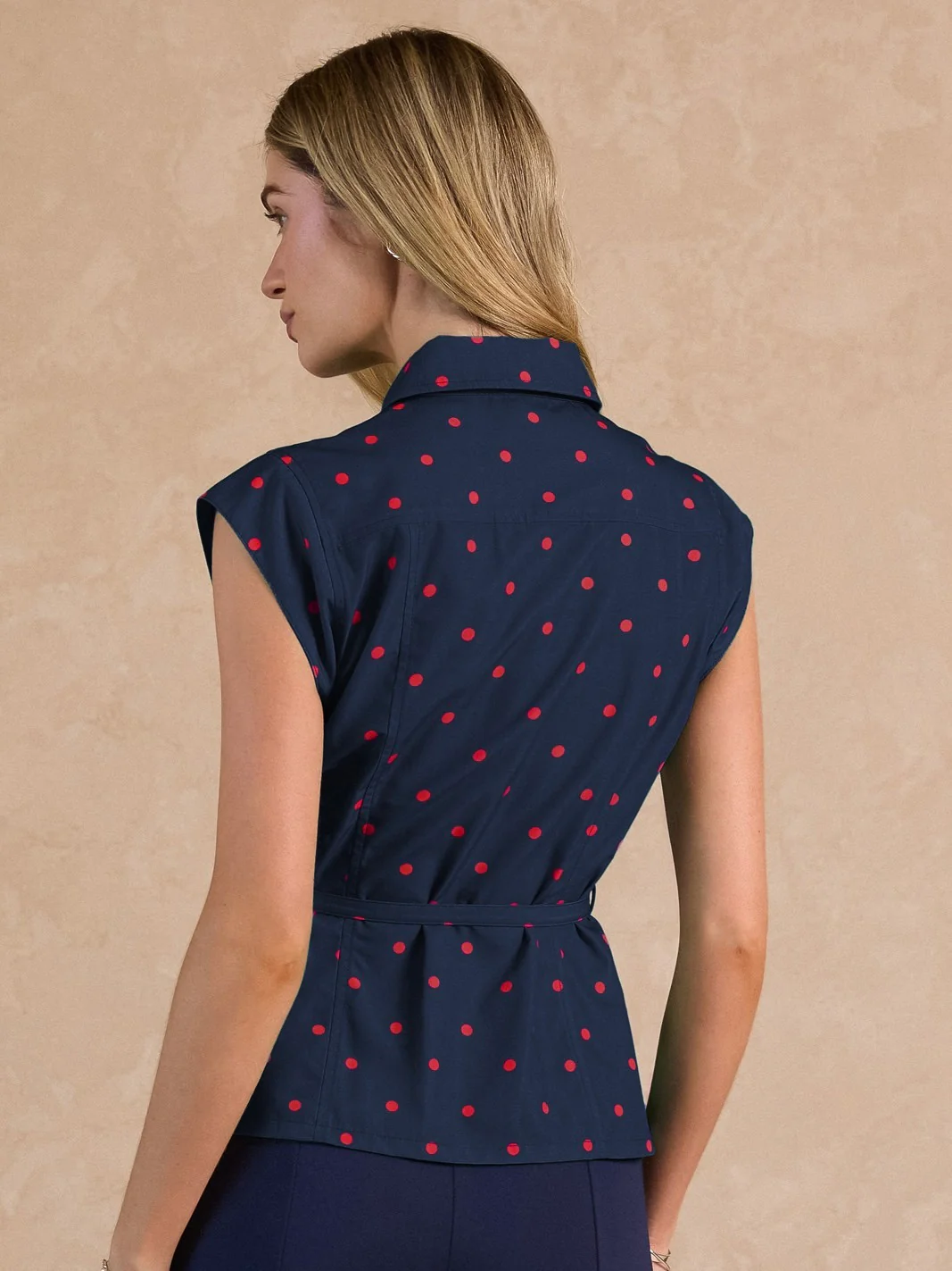 Polka Dot Belted Top - Image 2