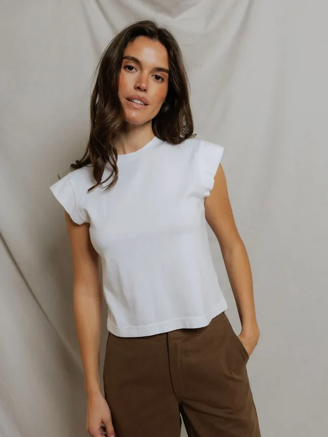 perfectwhitetee Porter Supima Cotton Short Sleeve Tee - Image 2