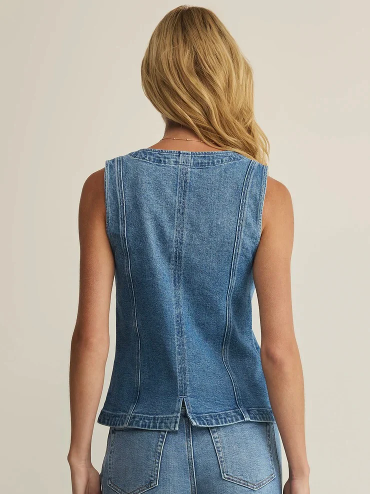 Z Supply Porto Denim Vest - Image 3