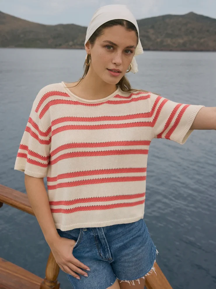 Z Supply Prado Stripe Sweater Tee