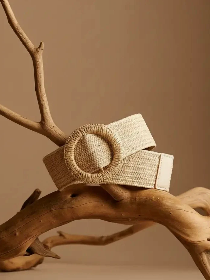 Raffia Stretch Belt