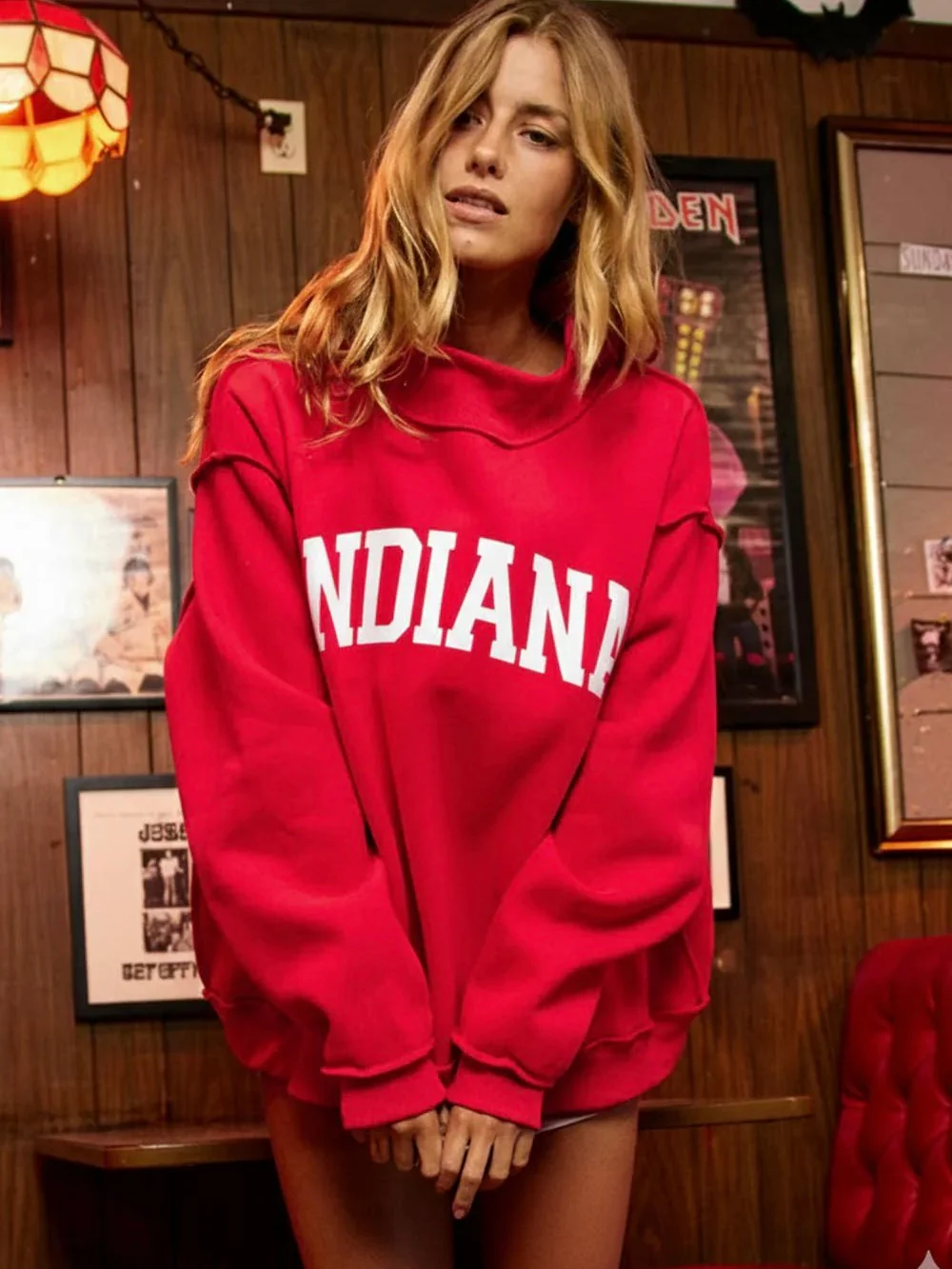 Reversible Indiana Mock Neck Sweatshirt - Image 3