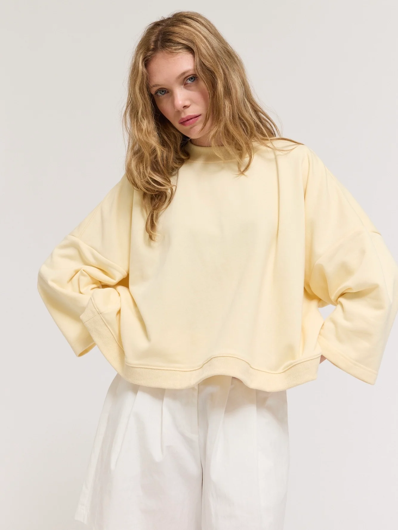 Rib & Terry Crewneck Sweater