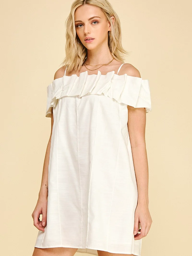 Ruffle Off Shoulder Dress - Image 2