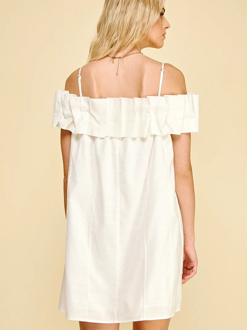 Ruffle Off Shoulder Dress - Image 3