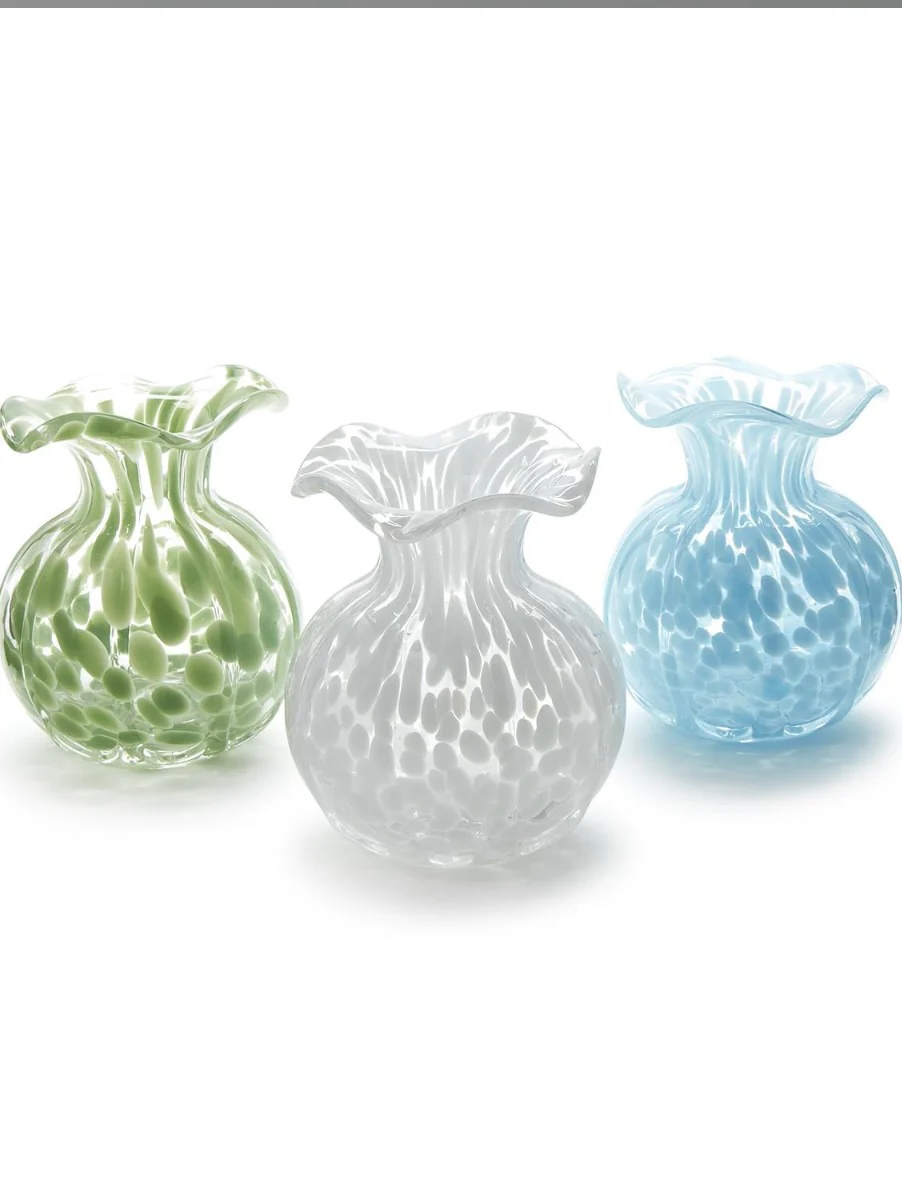 Ruffle Edge Spotted Vase