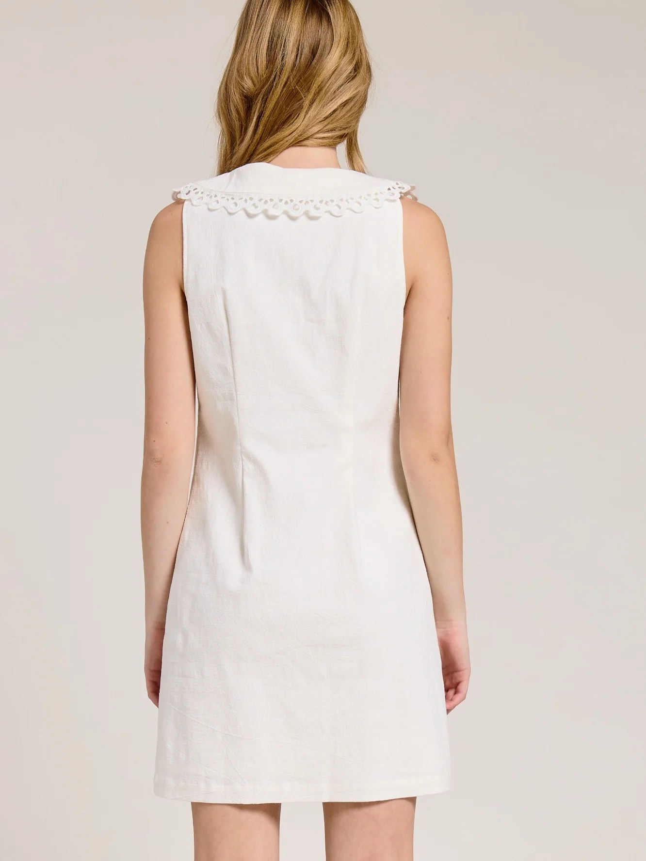 Scallop Collar Mini Dress - Image 4