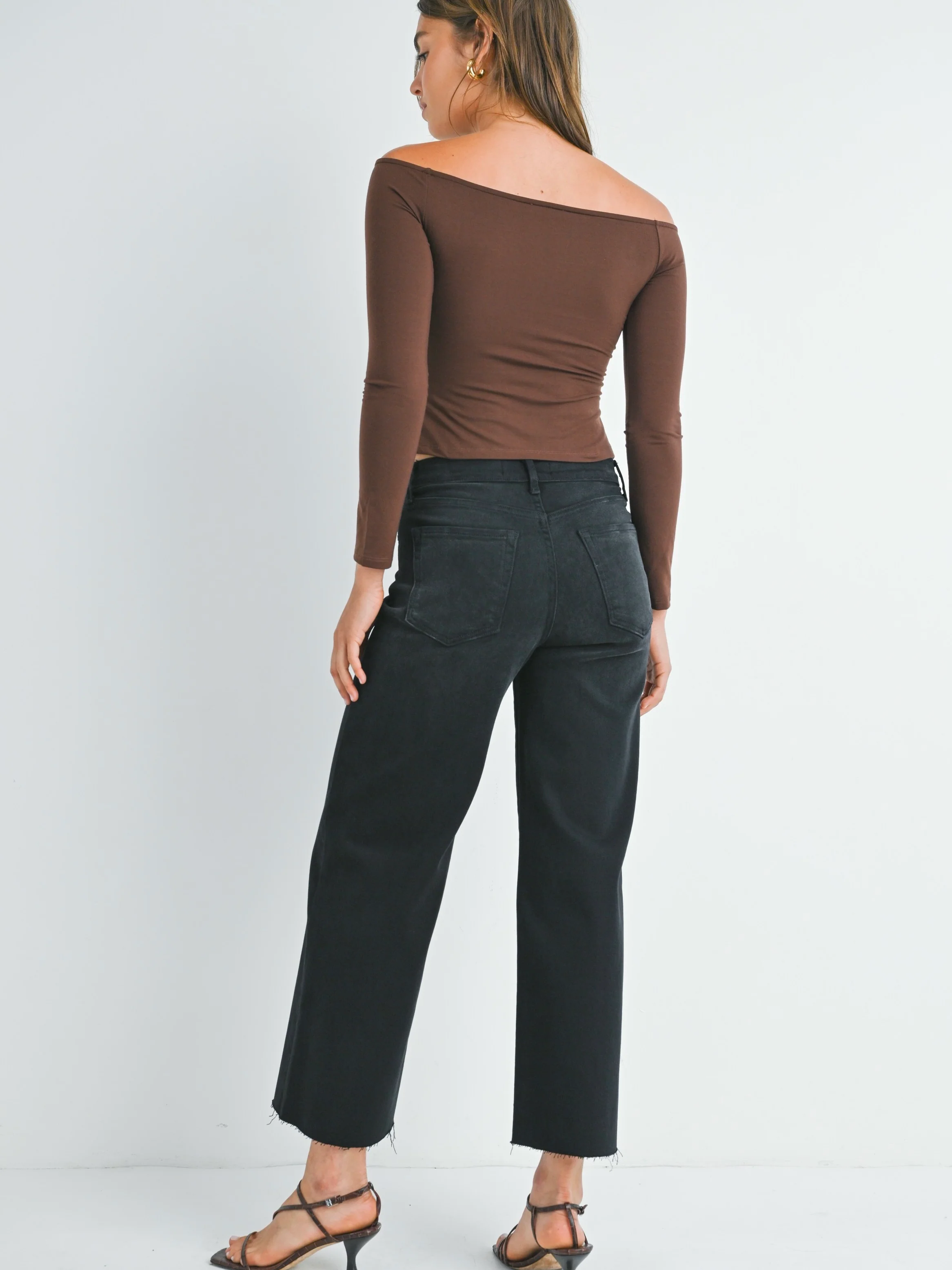 Just Black Denim : Scissor Cut Wide Leg - Image 10