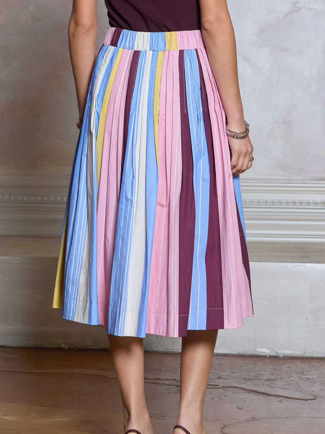 Seville Striped Midi Skirt - Image 3