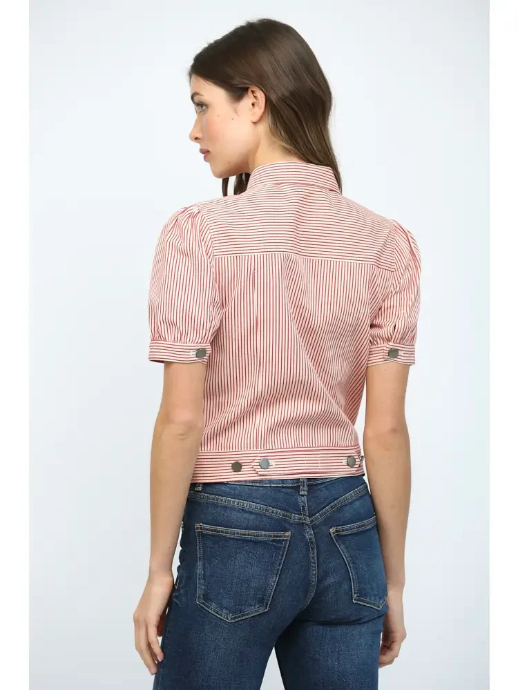 Elizabeth Denim Crop Jacket - Image 3