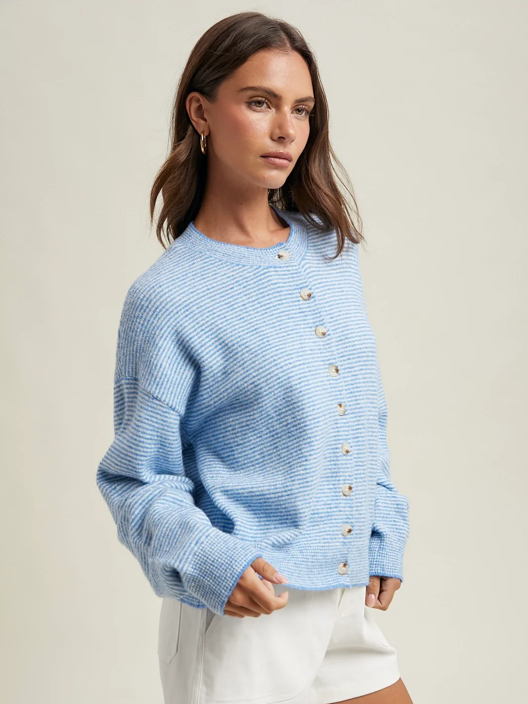 Skinny Stripe Cardigan - Image 4