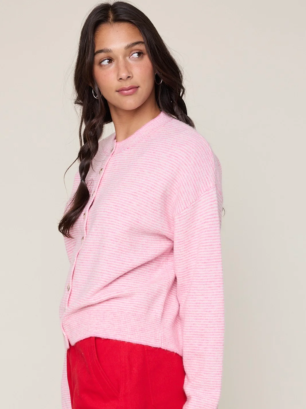 Skinny Stripe Cardigan - Image 6