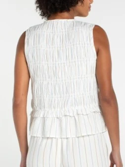 Liverpool Sleeveless Tie Front Woven Top - Image 2