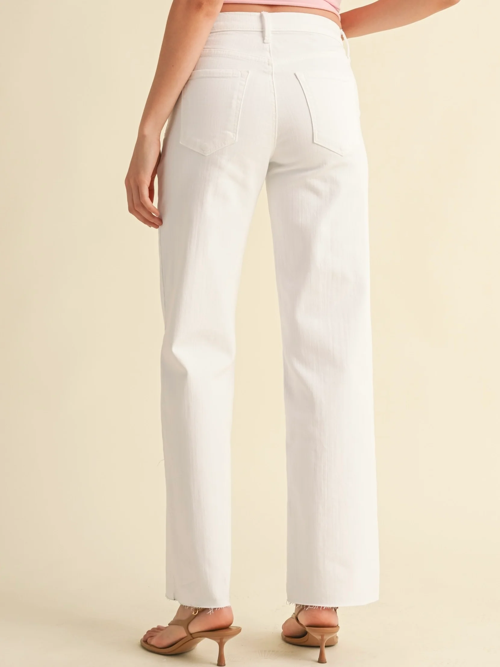 Just Black Denim : Slim Palazzo with Scissor Cut Hem - Image 3