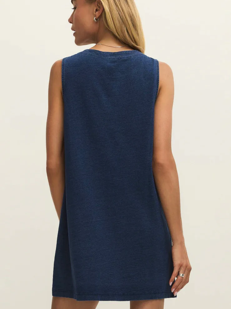 Z Supply Solace Denim Mini Dress - Image 3