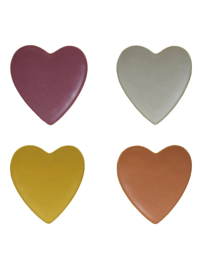 Stoneware Heart Shaped Matte Finish Dish - Image 2