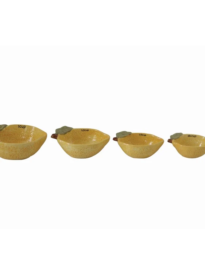 Stoneware Lemon Measuring Cups - Image 2