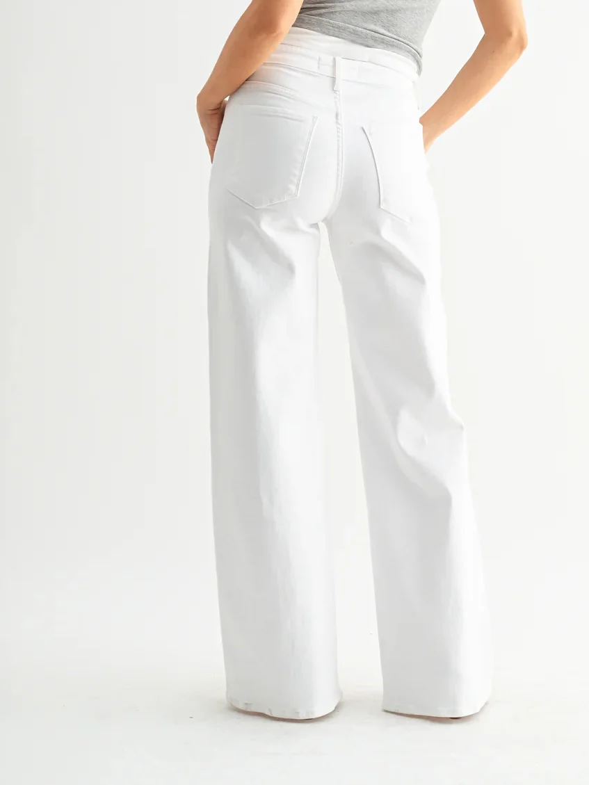 Just Black Denim : Stretchy Wide Leg - Image 3