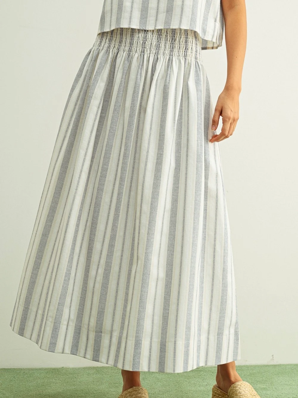 Stripe Midi Skirt