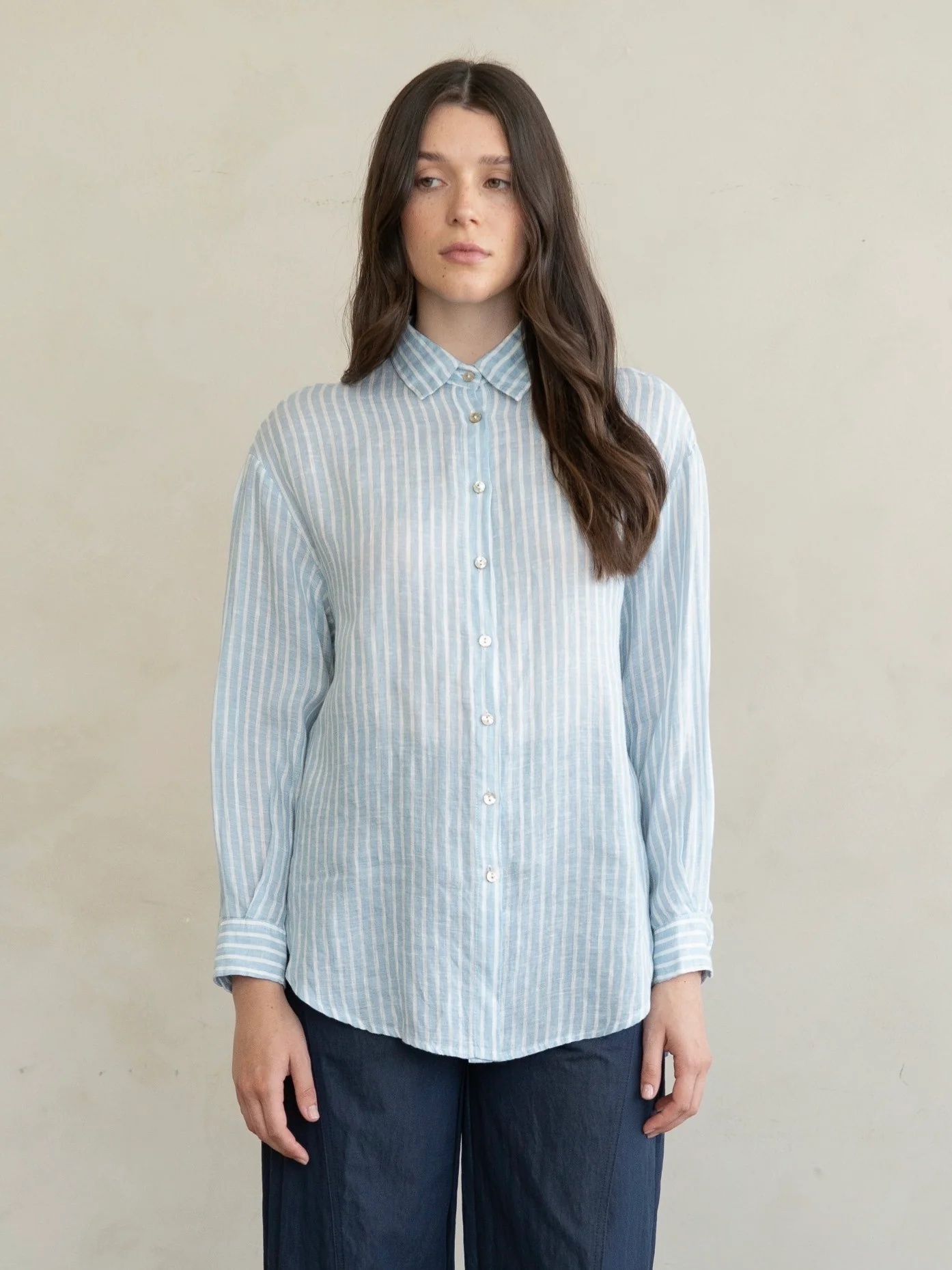 Striped Linen Essential Shirt