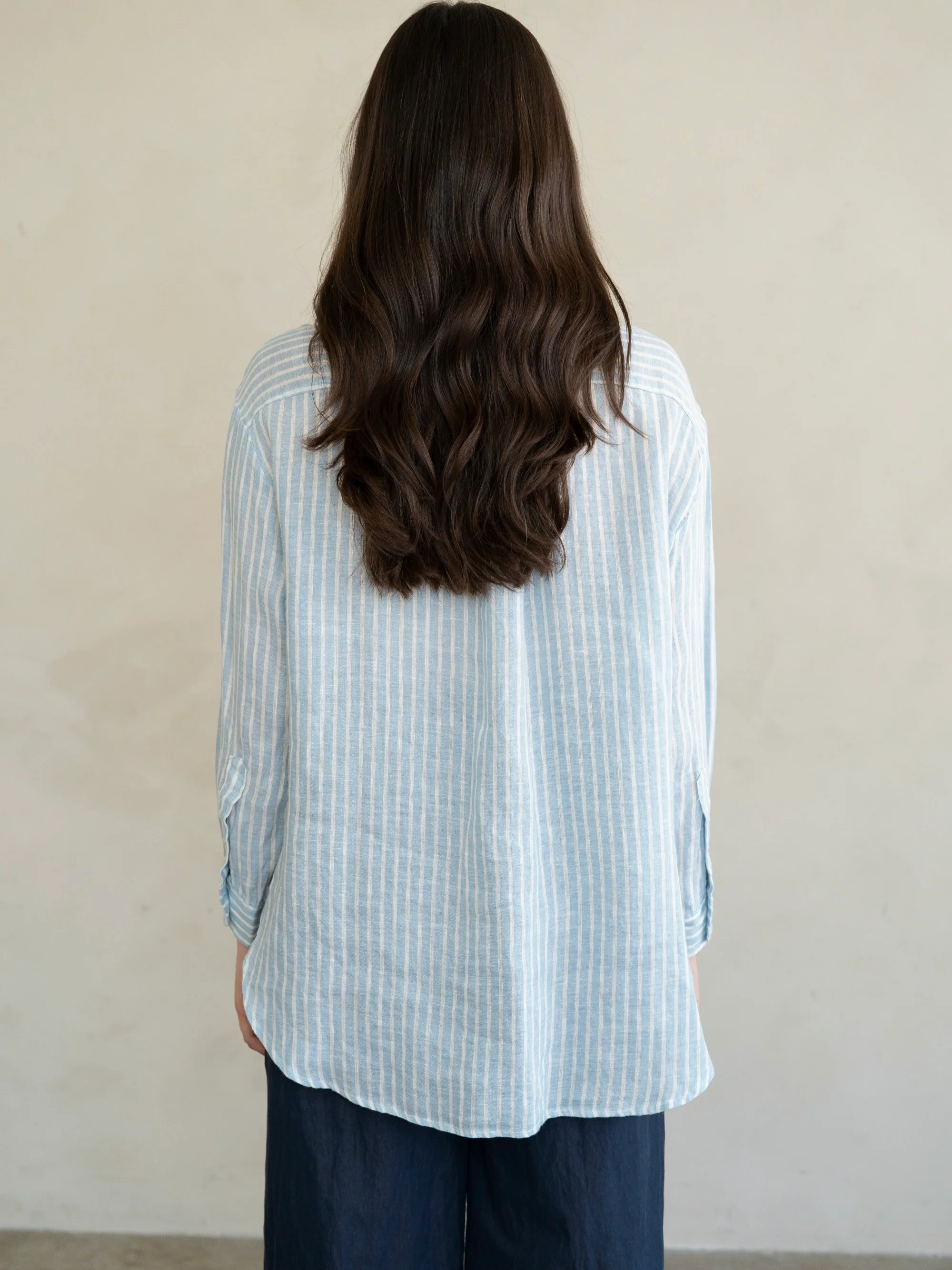 Striped Linen Essential Shirt - Image 3
