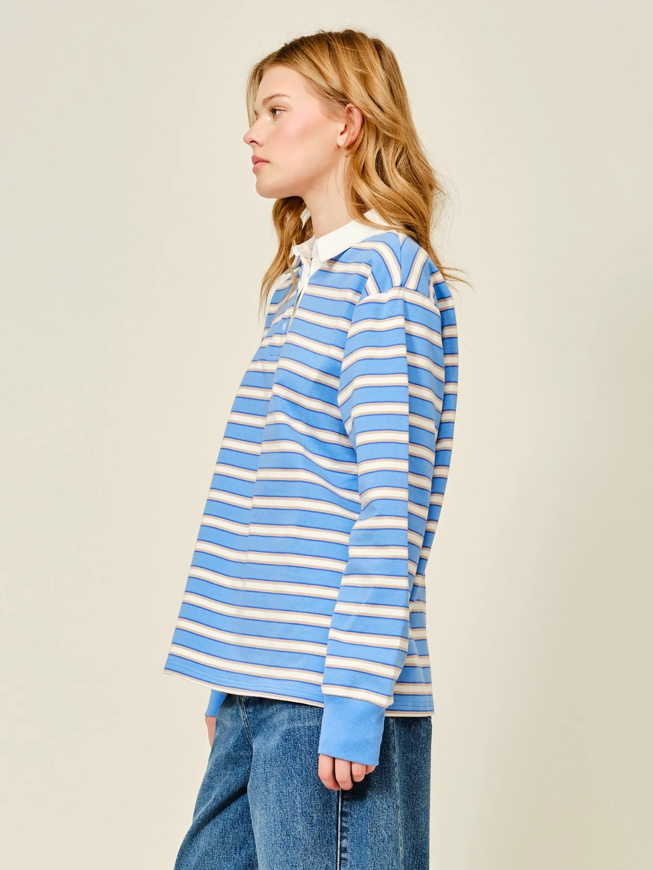 Striped Polo Top - Image 2