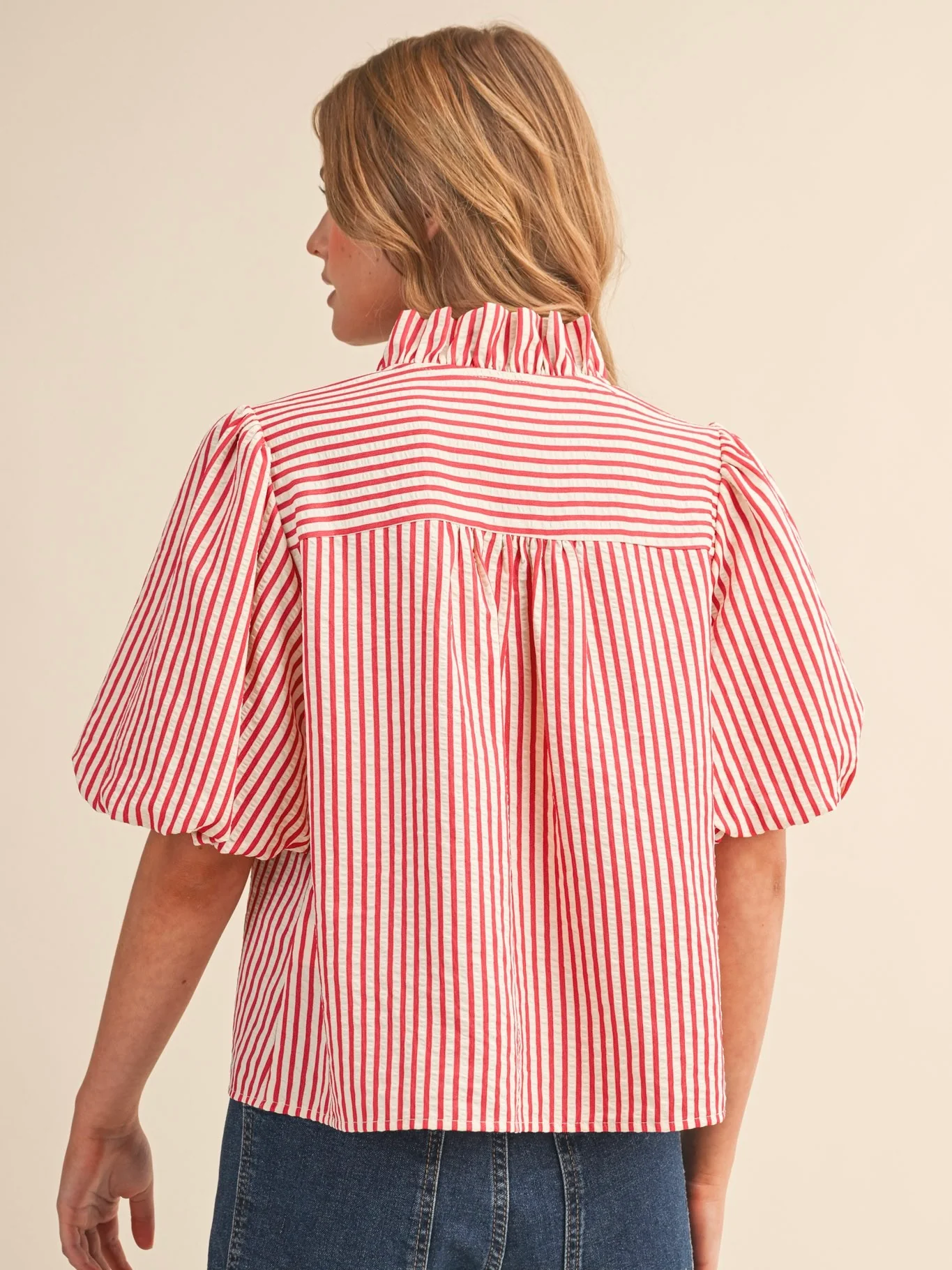 Striped Ruffled Top - Image 3
