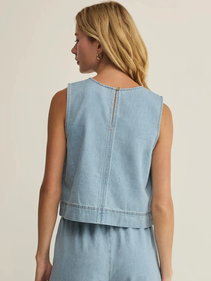 Z Supply Sun Seeker Denim Tank - Image 3