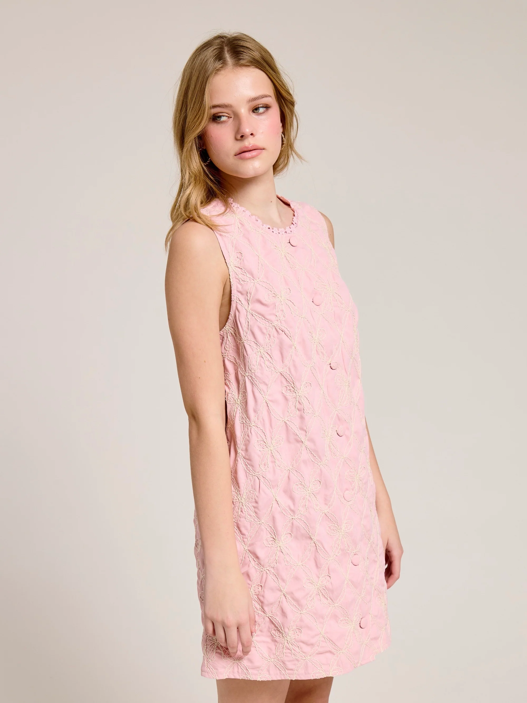 Dawn Textured Mini Dress - Image 3