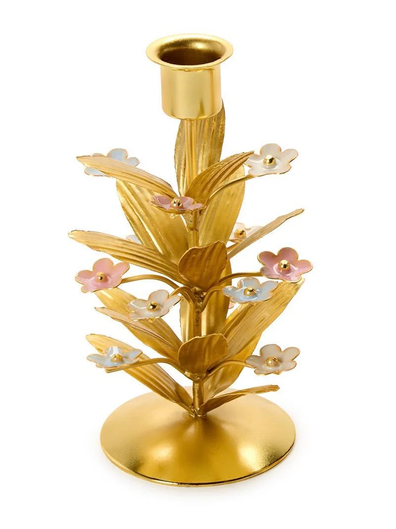 Tri Color Embellished Candleholder