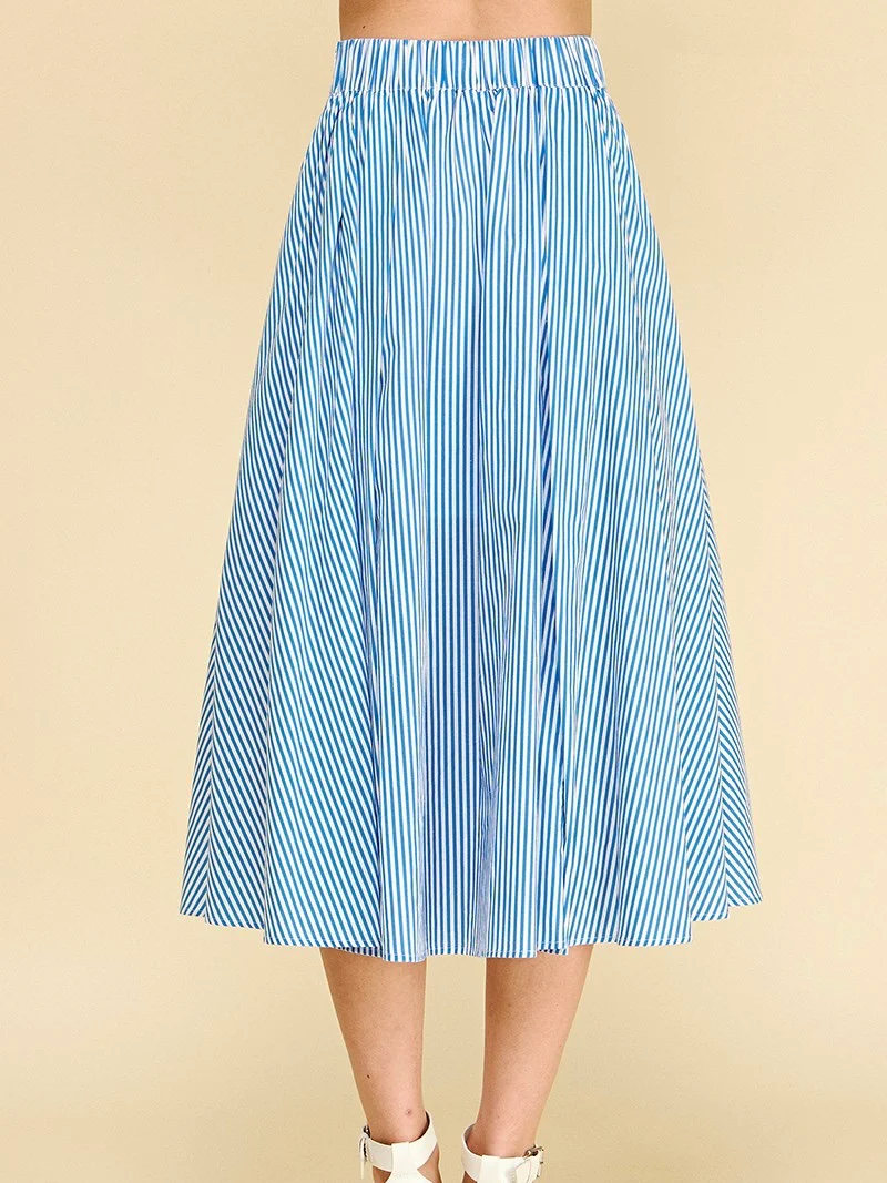 Twiggy Striped Midi Skirt - Image 4