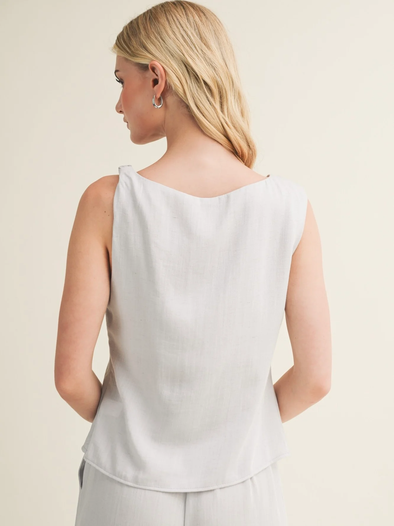 Twisted Shoulder Sleeveless Top - Image 4
