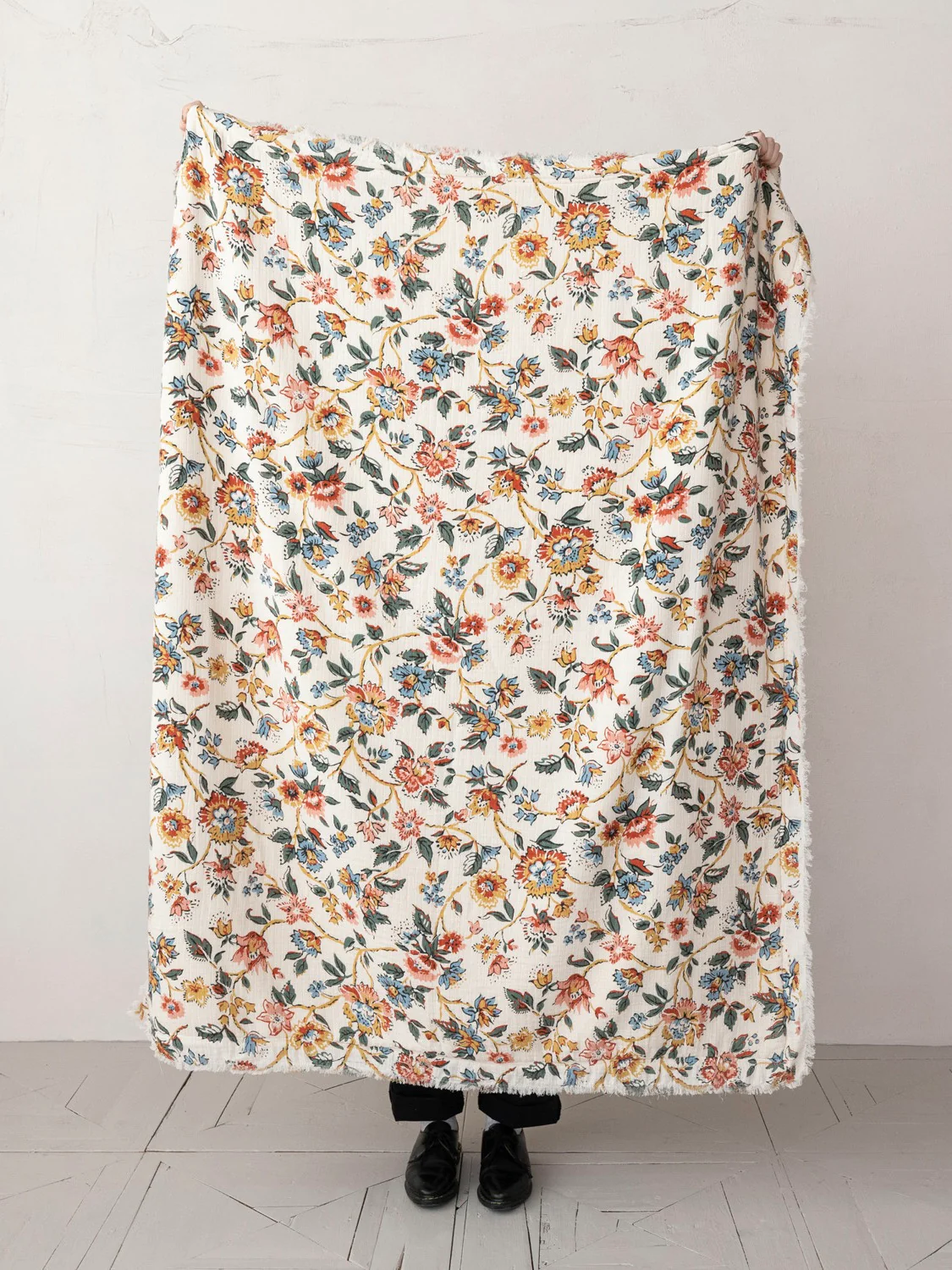 Woven Cotton Flower Printed Throw - Image 2