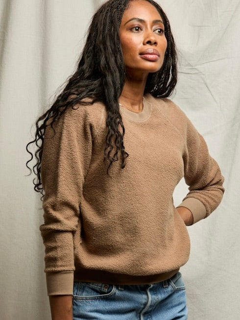 perfectwhitetee Ziggy Inside Out Fleece Long Sleeve Shrunken Crewneck Sweatshirt - Image 8